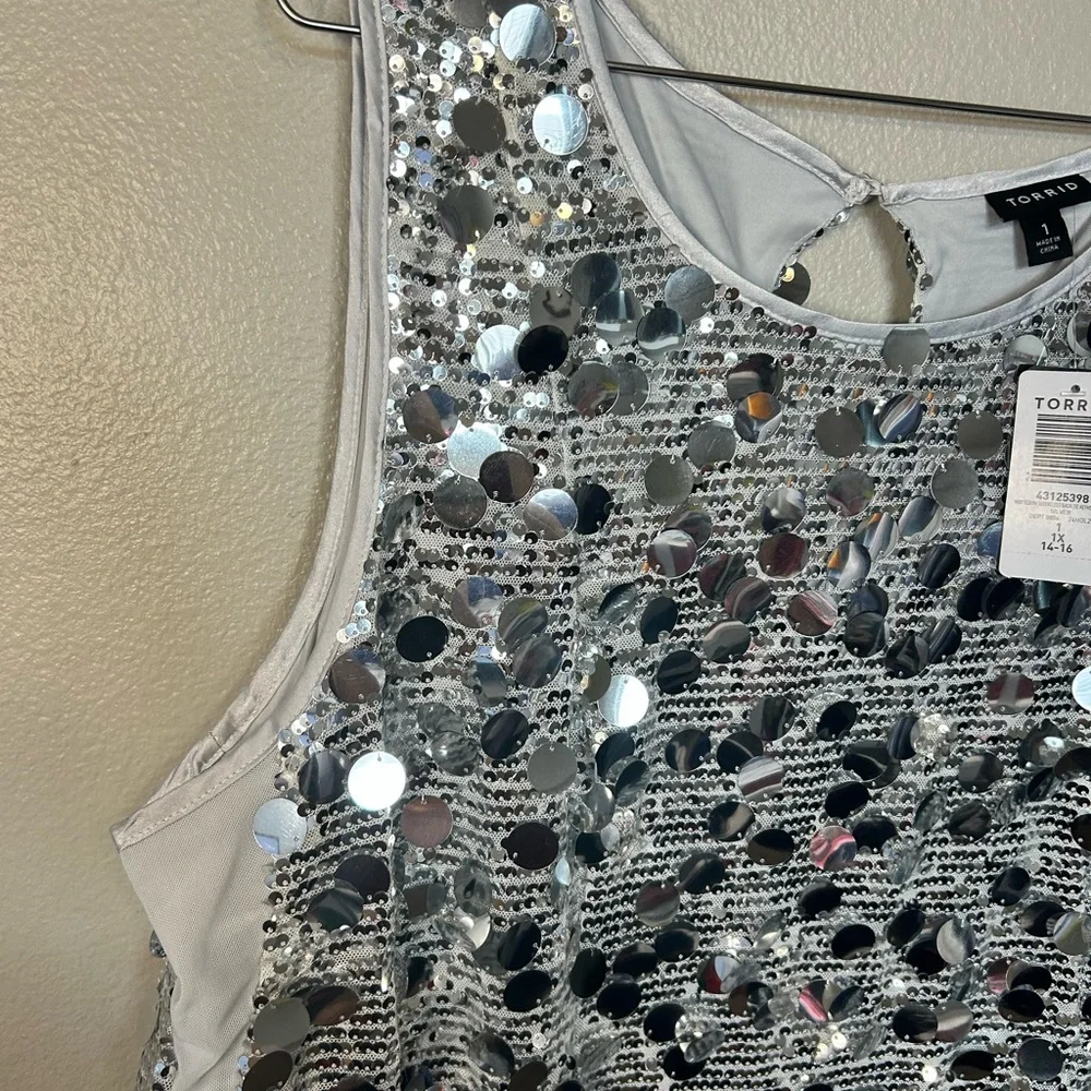 torrid Silver Sequin Mini Dress - Picture 6 of 8